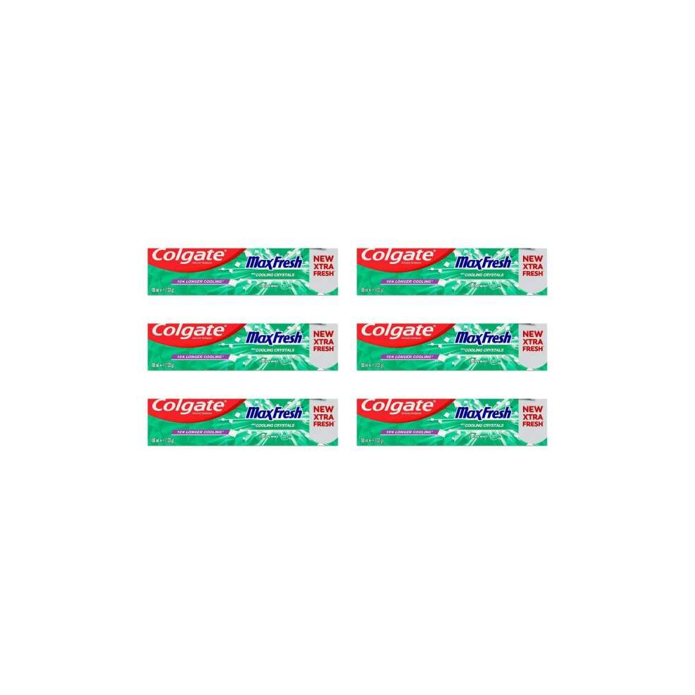 Colgate Max Fresh Toothpaste With Cooling Crystals, Clean Mint, 100ml (Pack of 6)