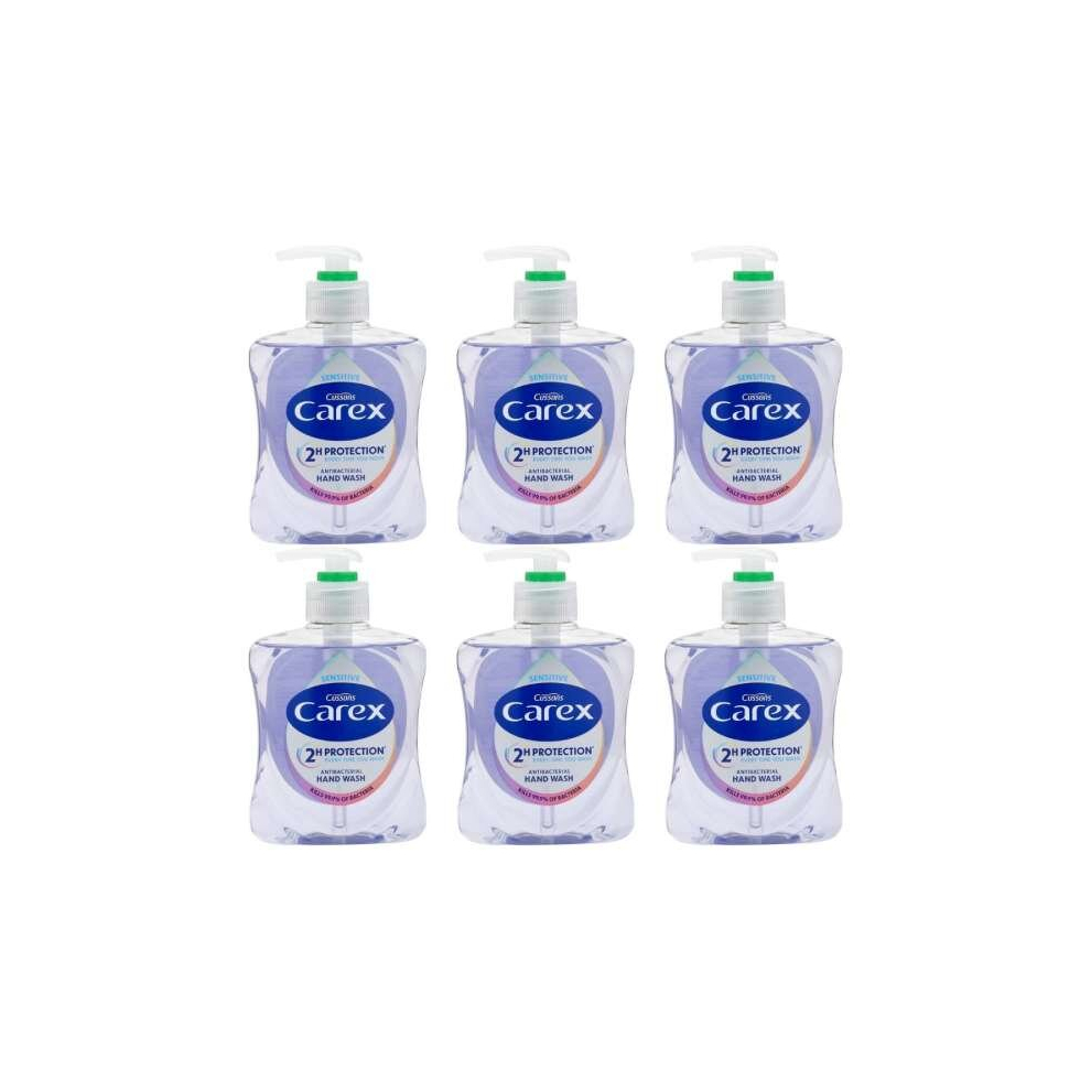 Carex Antibacterial Hand wash Sensitive, 250ml (Pack of 6)