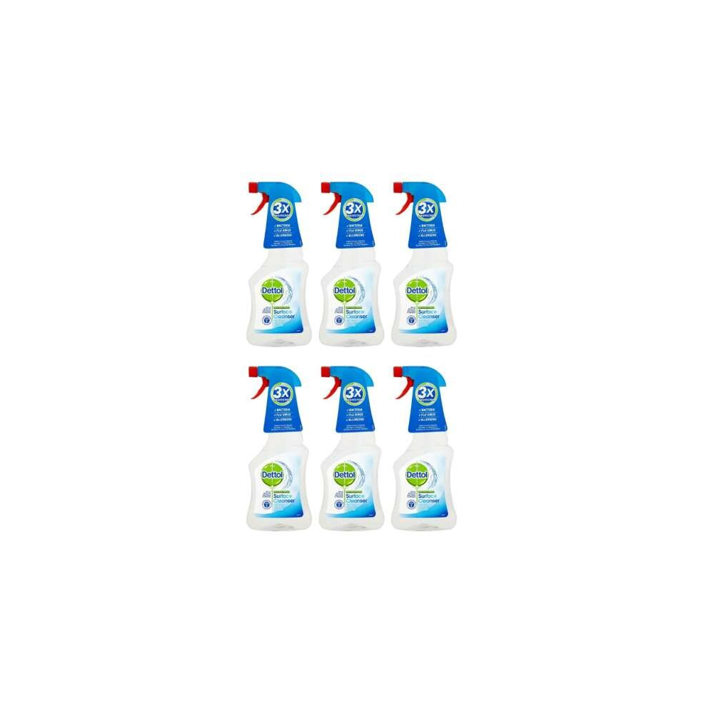 Dettol Antibacterial Surface Cleaner 500ml Spray (Pack of 6)