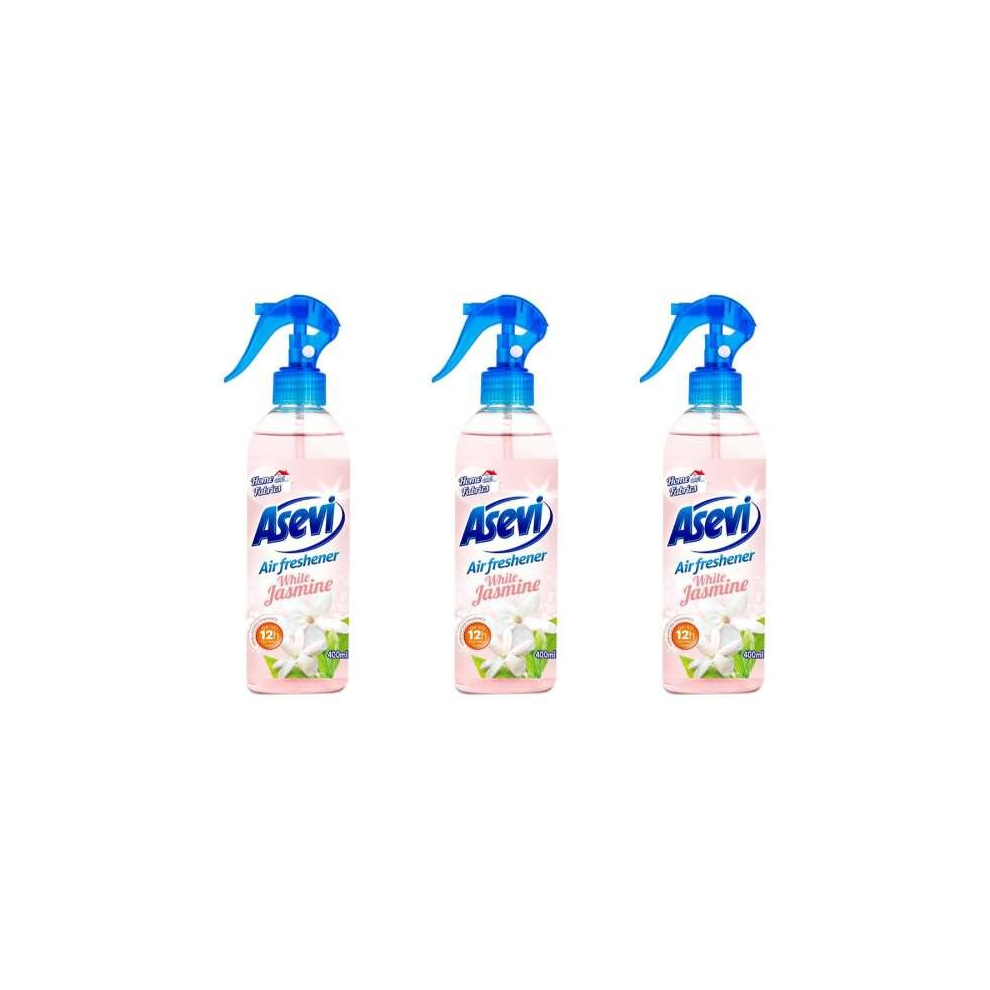 Asevi Air and Fabric Freshener Spray White Jasmine 400ml (Pack of 3)