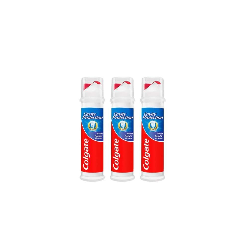 Colgate Cavity Protection Toothpaste Pump, 100 ml (Pack of 3)