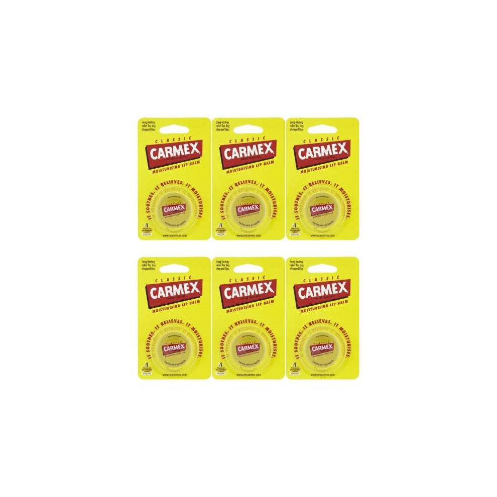 Carmex Lip Balm Original pot (Pack of 6)