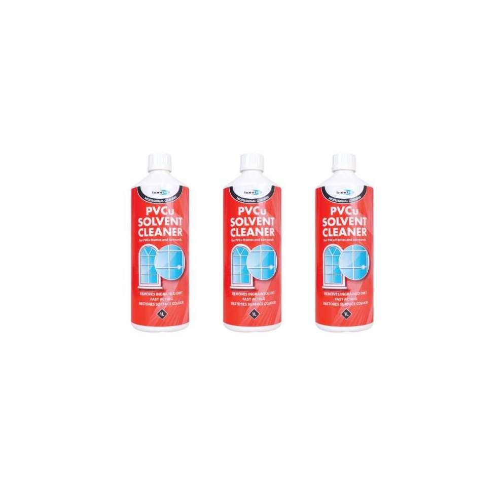 Bond It PVCu Fast Acting Solvent Cleaner CLEAR, 1L (RED BOTTLE) (Pack of 3)