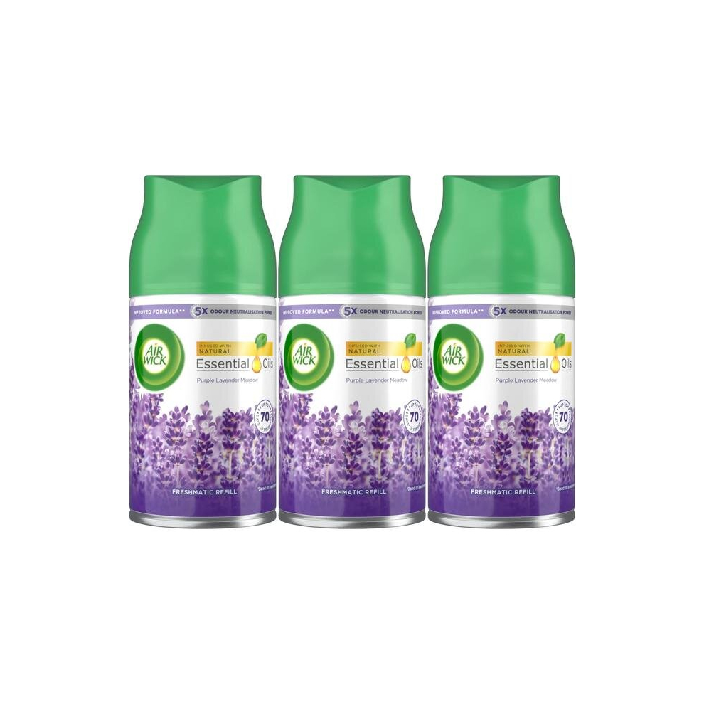 AirWick Freshmatic Max Refill, Purple Lavender Meadow, 250 ml (Pack of 3)