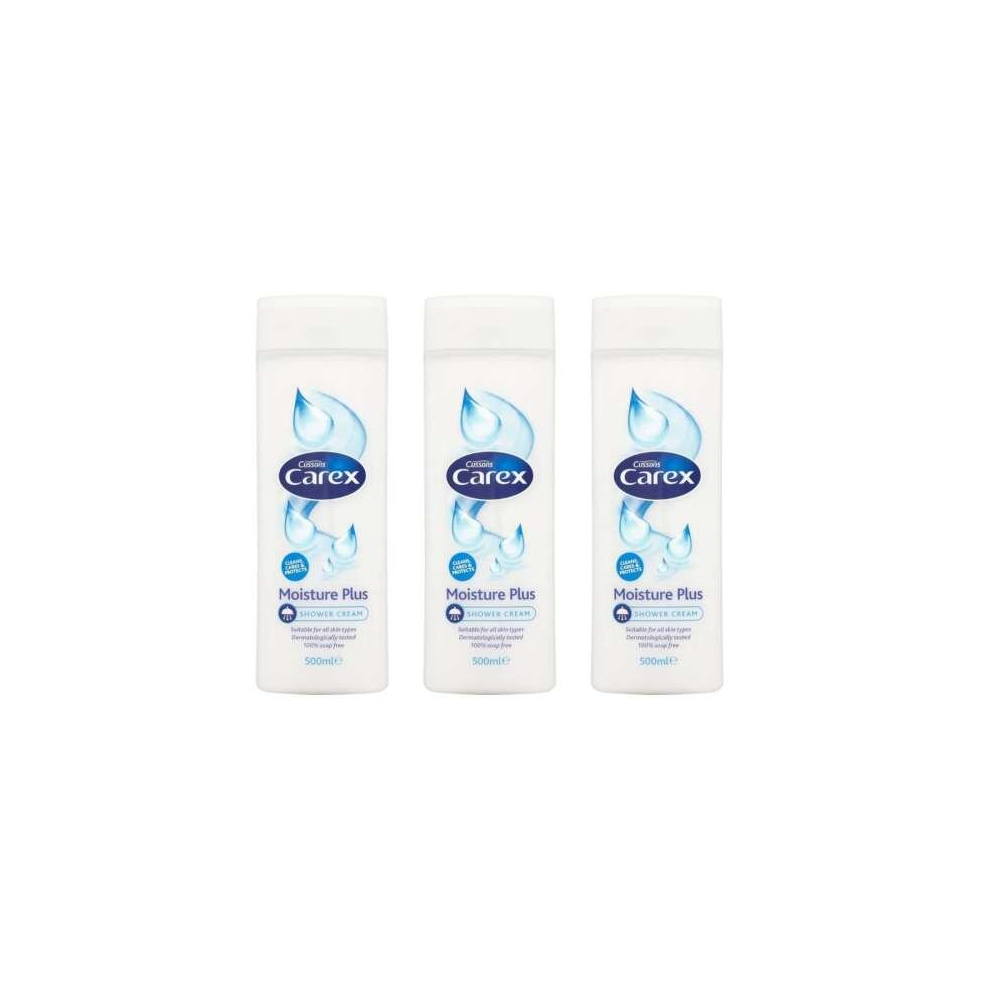 Carex Moisture Plus Shower Cream 500 ml (Pack of 3)