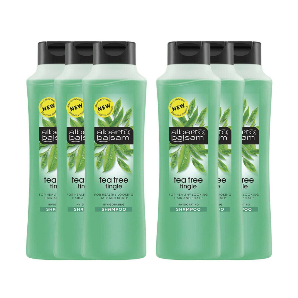 Alberto Balsam Tea Tree Shampoo, 360ml (Pack of 6)