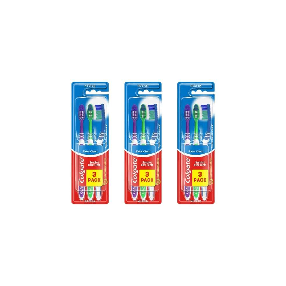 Colgate Toothbrush Extra Clean Triple Pack - Medium (C18) (Pack of 3)