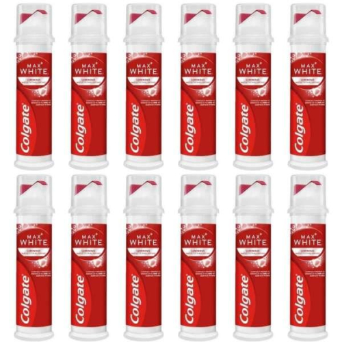 Colgate Colgate Max White Luminous Pump Toothpaste 100Ml (Pack of 12)