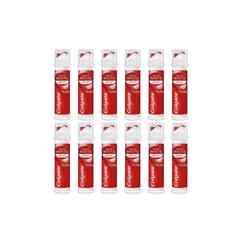 Colgate Max White Luminous Pump Toothpaste 100Ml (Pack of 12)