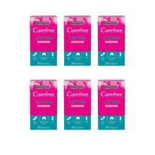 Carefree with Cotton Extract Breathable Pantyliners - Pack of 20 (Pack of 6)