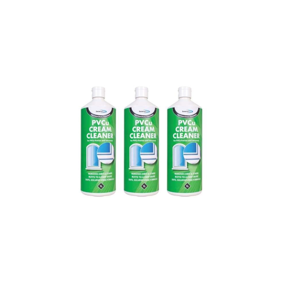 Bond It PVCu Solvent-Free Cream Cleaner White, 1 Litre (GREEN BOTTLE) (Pack of 3)