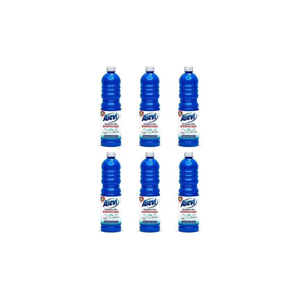 Asevi Disinfectant Floor and Surface Cleaner 1L (Pack of 6)