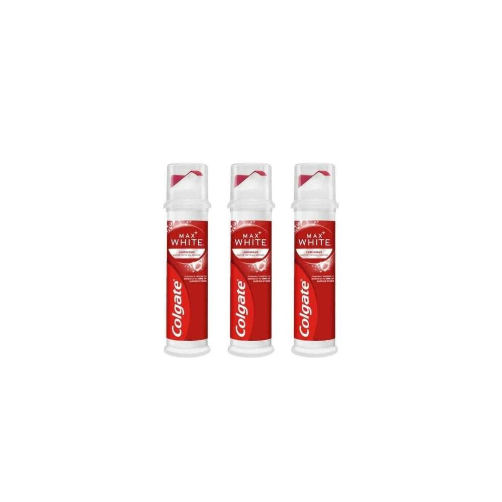 Colgate Max White Luminous Pump Toothpaste 100Ml (Pack of 3)