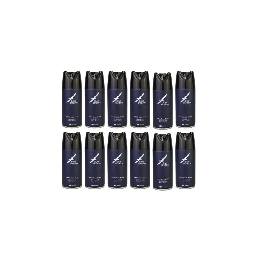 Blue Stratos Deodorising Body Spray 150ml (Pack of 12)