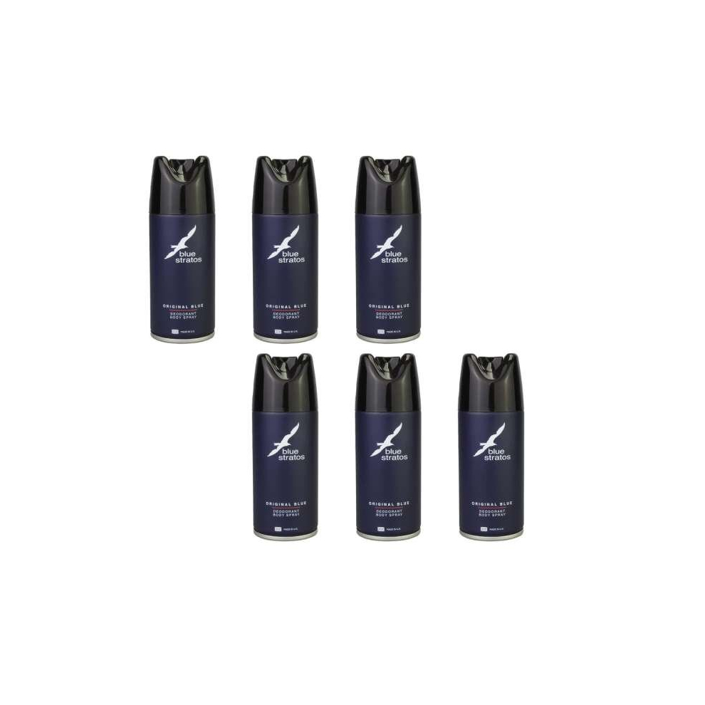 Blue Stratos Deodorising Body Spray 150ml (Pack of 6)