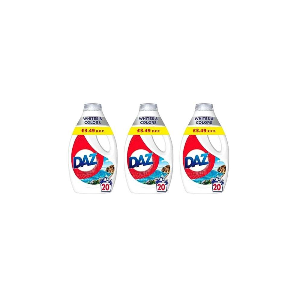 Daz Wshing Liquid for white and colours 20 washes (Pack of 3)