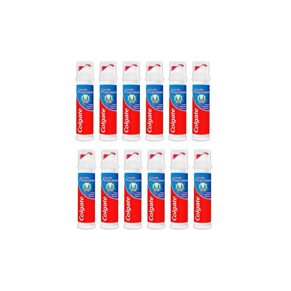 Colgate Cavity Protection Toothpaste Pump, 100 ml (Pack of 12)