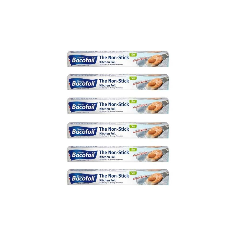 Bacofoil Non-Stick Foil 300mm x 5m 42B02 (Pack of 6)