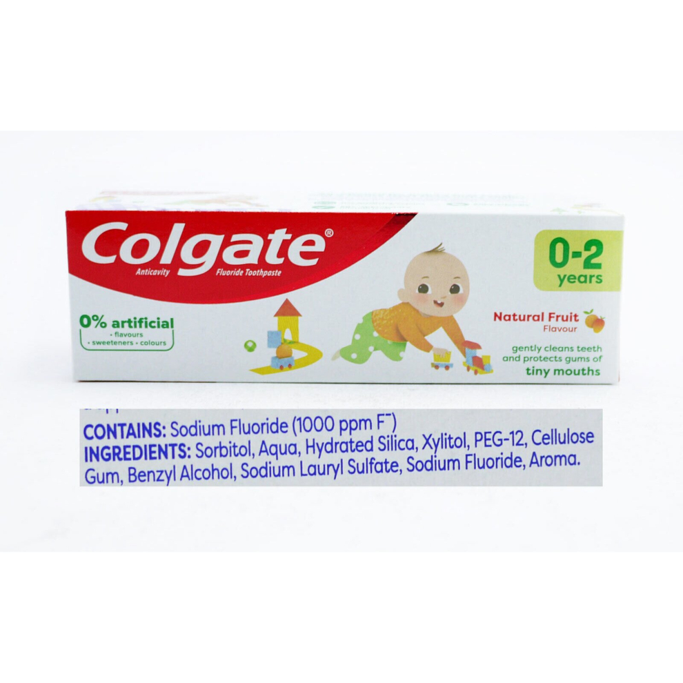 Colgate Baby Toothpaste 0-2 Years Natural Fruit Flavour 50ml