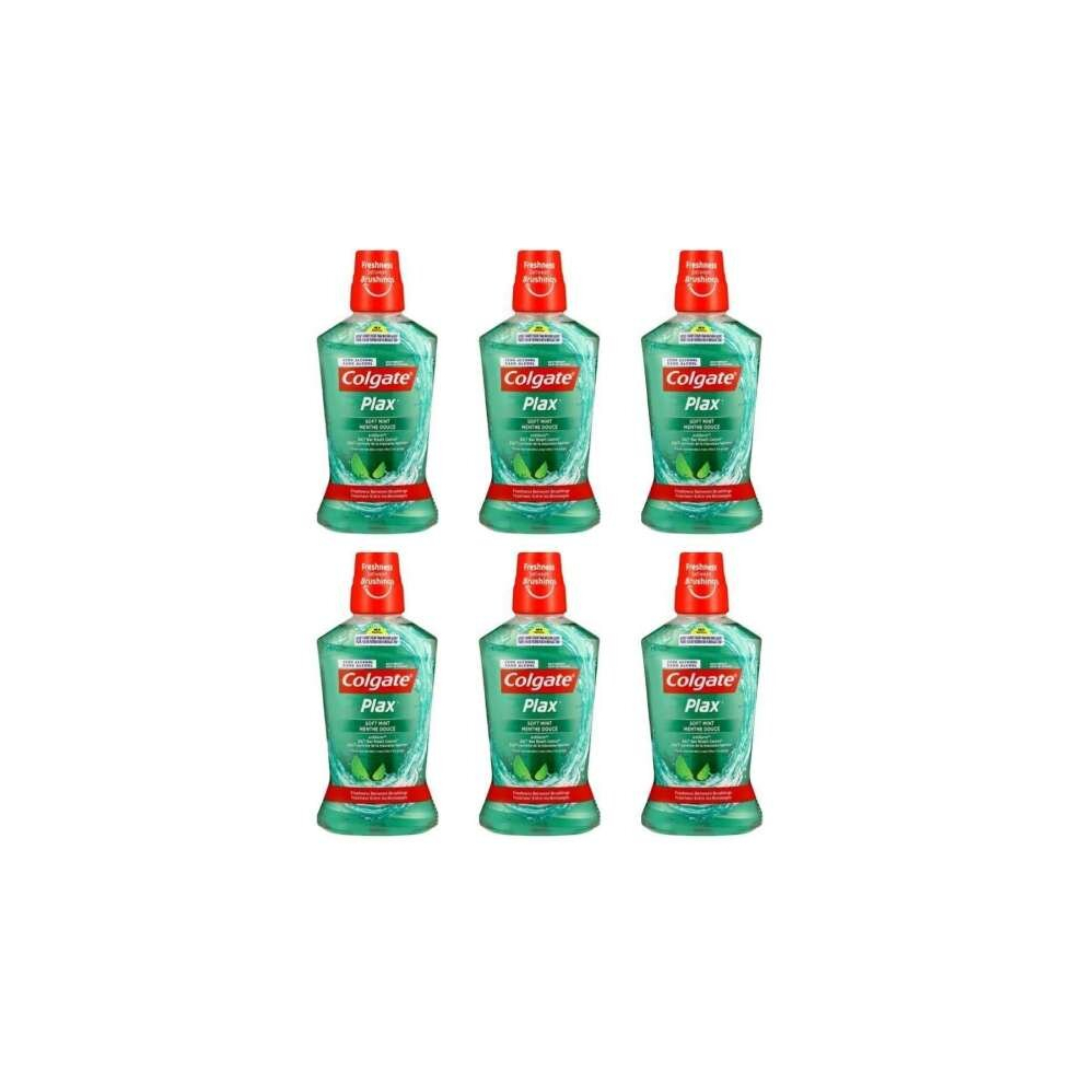 Colgate Plax Soft Mint Mouthwash, 250ml (Pack of 6)