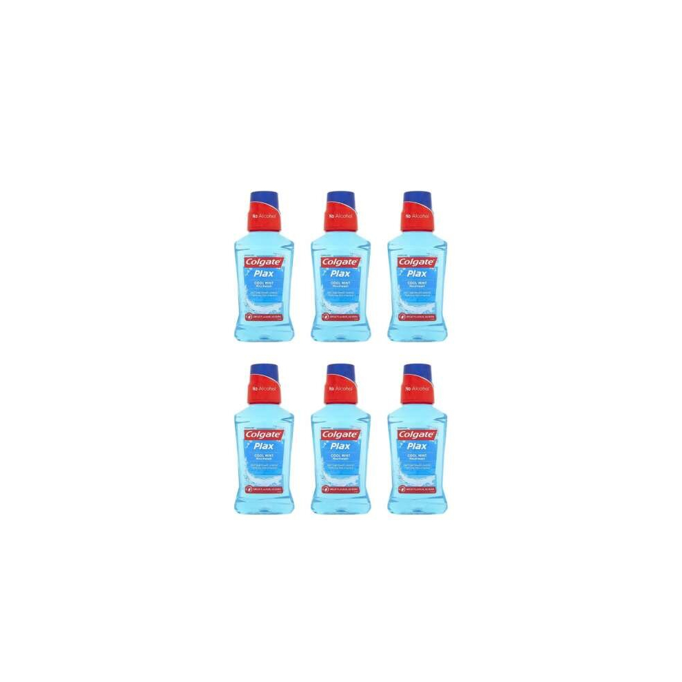 Colgate Plax Cool Mint, 250 mL (Pack of 6)