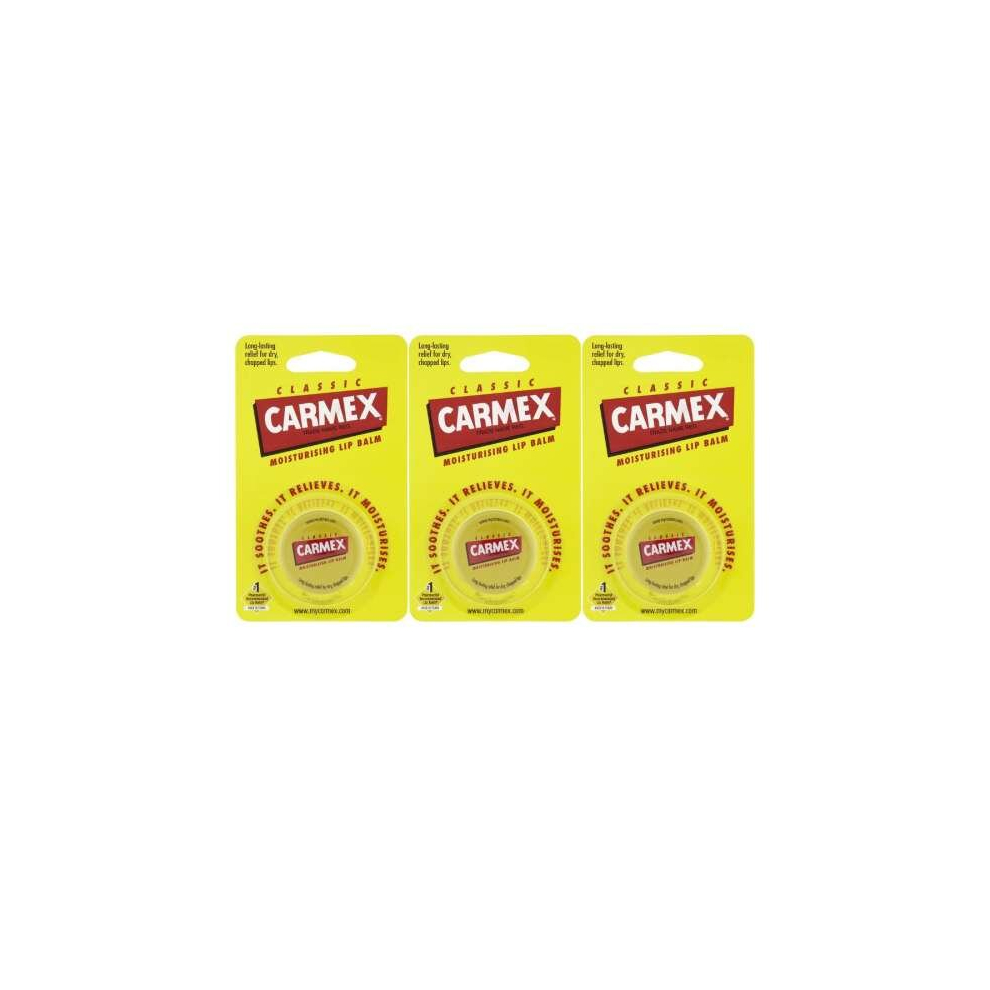 Carmex Lip Balm Original pot (Pack of 3)