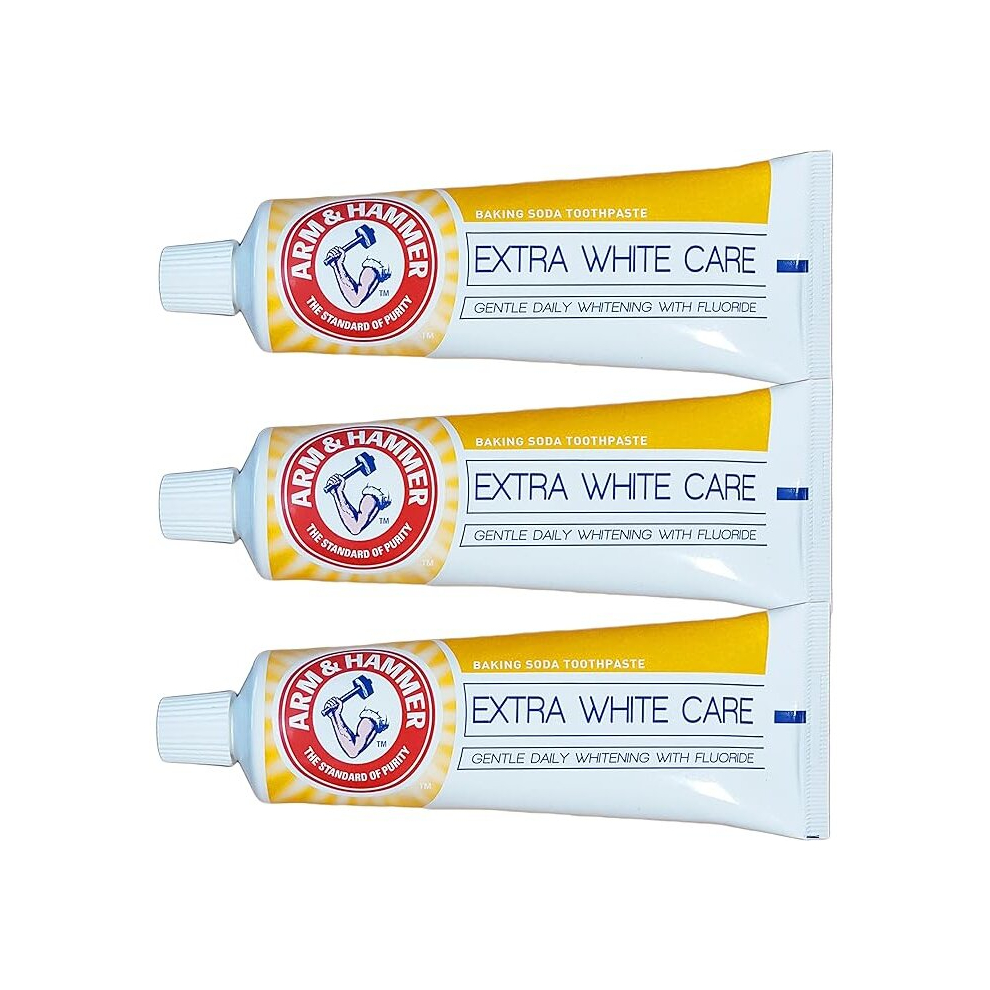 Arm & Hammer Extra White Care Baking Soda Toothpaste Gentle Daily Whitening (Pack of 3)