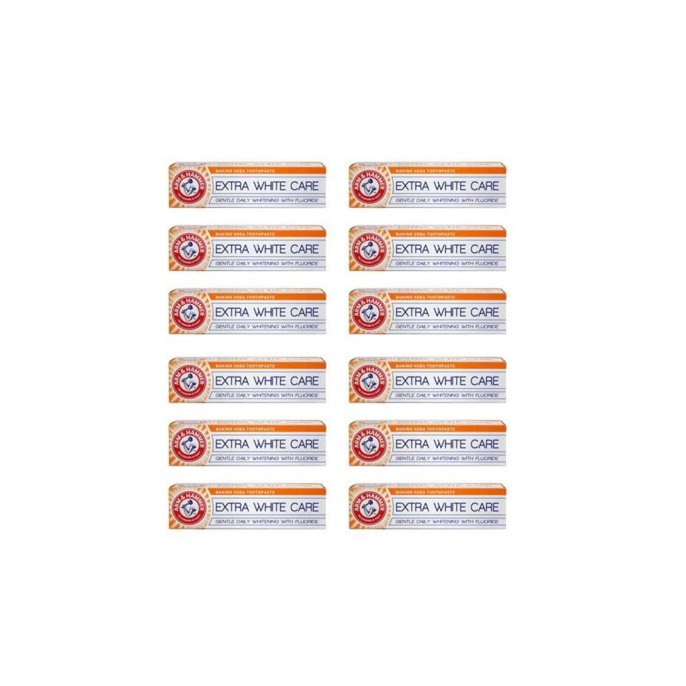 Arm & Hammer Extra White Care Baking Soda Toothpaste Gentle Daily Whitening (Pack of 12)