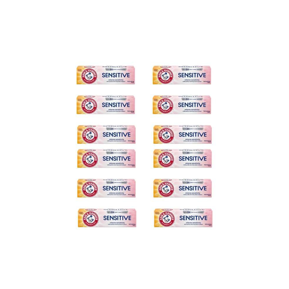 Arm & Hammer Toothpaste, Sensitive Care (Pack of 12)