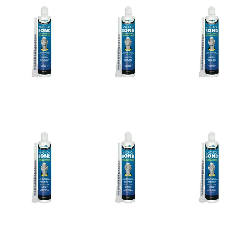 Bond It Anchor Bond Resin Rapid Set Polyester Construction Adhesive 310ml   BDAB310 (Pack of 6)