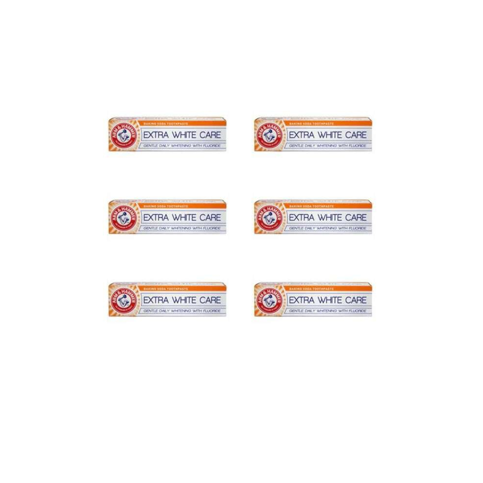 Arm & Hammer Extra White Care Baking Soda Toothpaste Gentle Daily Whitening (Pack of 6)