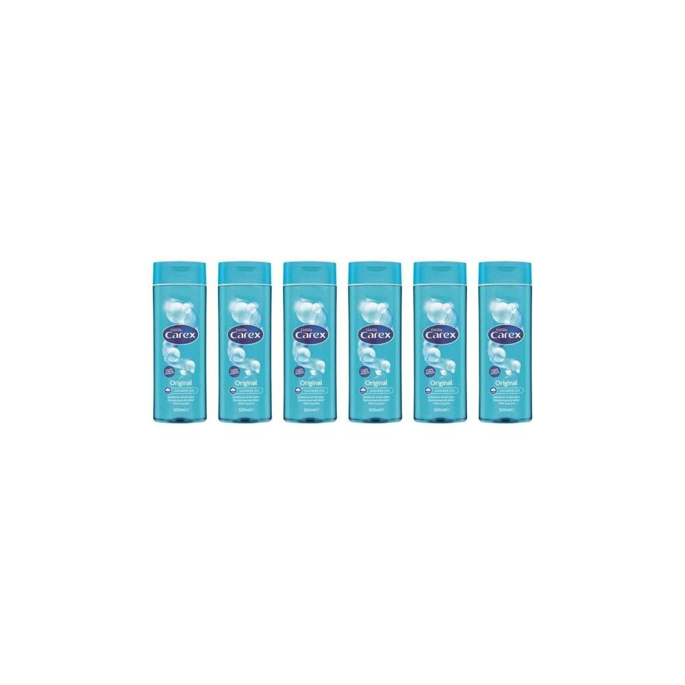 Carex Shower Gel Original, 100% Soap Free, 500ml (Pack of 6)