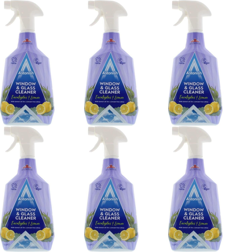 Astonish Window & Glass Cleaner, 750 ml (Pack of 6)