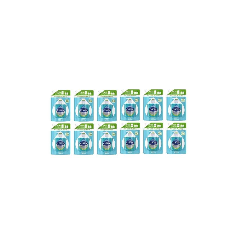 Carex Original Antibacterial Handwash Bottles 500ml (Pack of 12)