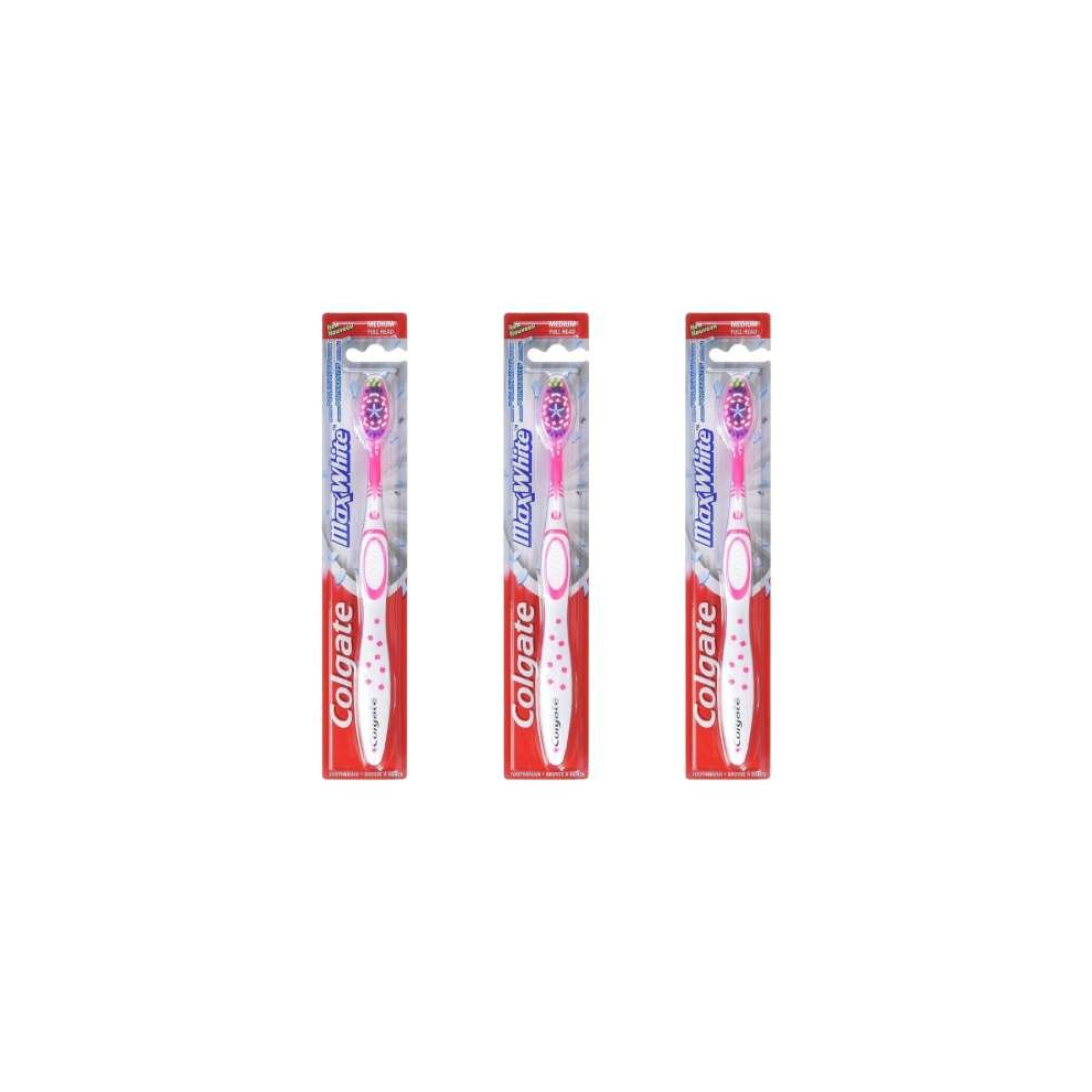 Colgate Max White Medium Toothbrush (Pack of 3)