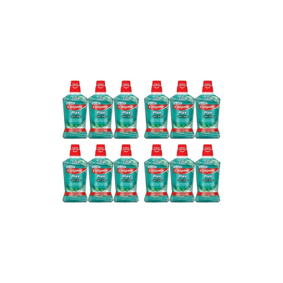 Colgate Plax Soft Mint Mouthwash, 500 ml (Pack of 12)