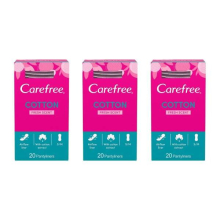 Carefree with Cotton Extract Breathable Pantyliners - Pack of 20 (Pack of 3)
