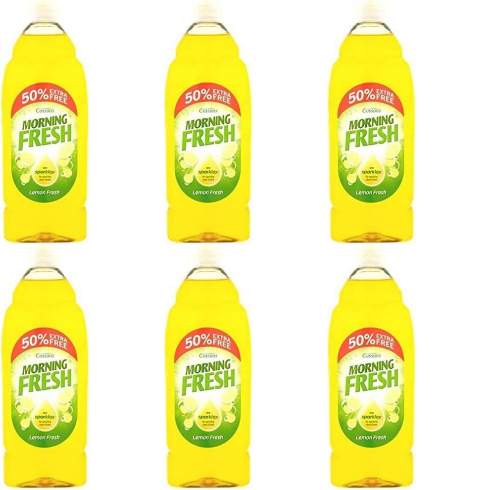 Cussons Morning Fresh Lemon Washing Up Liquid 675ml (Pack of 6)