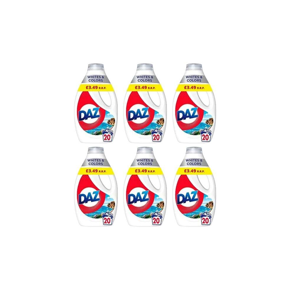 Daz Wshing Liquid for white and colours 20 washes (Pack of 6)