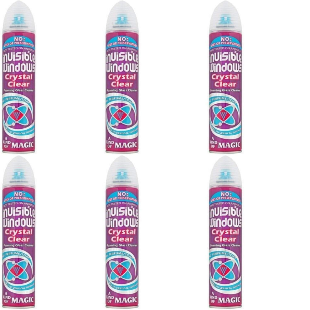 Aristowax Window Glass Cleaners Foam Spray 300ml (Pack of 6)