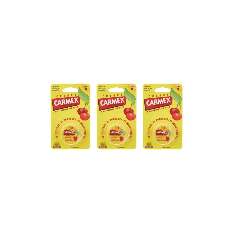 Carmex Lip Balm Pot (Cherry) (NOT LL) (Pack of 3)