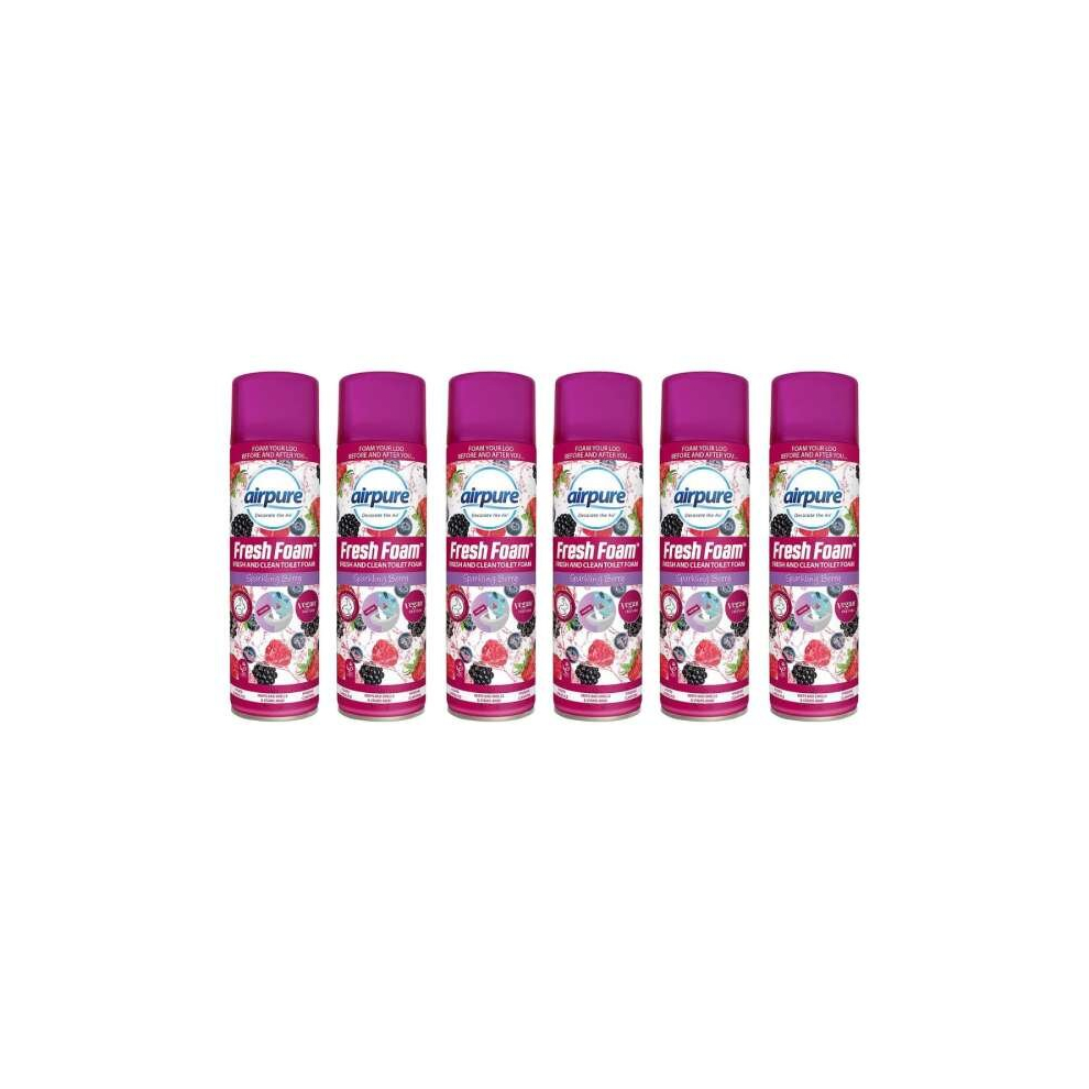 AIRPURE  FRESH TOILET FOAM BERRY 500 ML (Pack of 6)