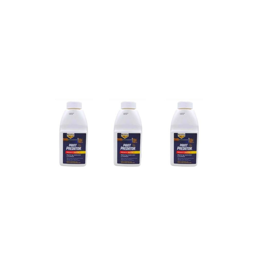 Bartoline Paint Predator Heavy Duty Paint and Varnish Stripper 500ml    55878934 (Pack of 3)