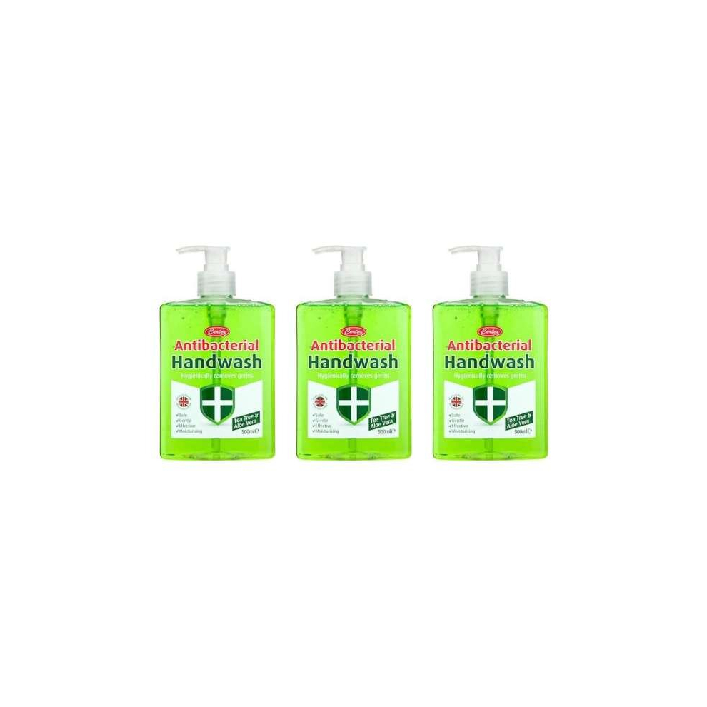 Certex Antibacterial Handwash Tea Tree & Aloe Vera Green 500ml (Pack of 3)