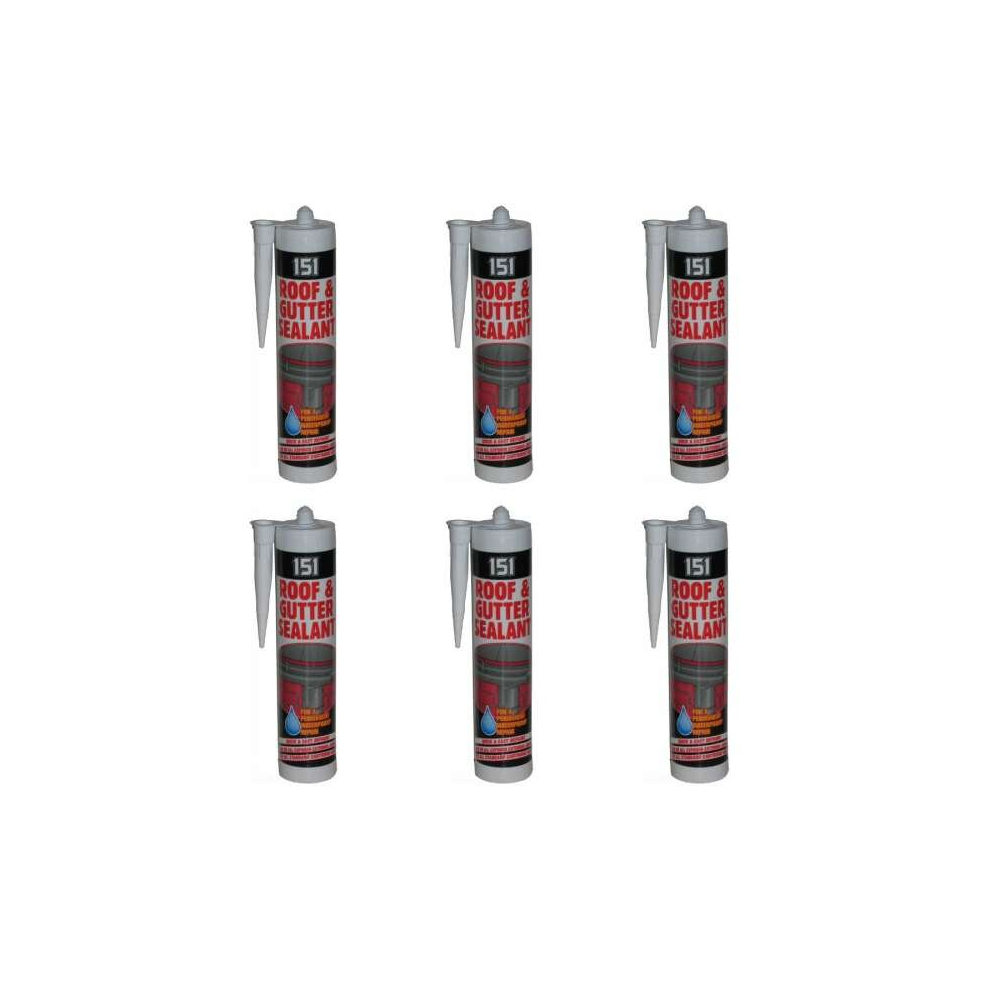 151 Roof & Gutter SEALANT, Black (Pack of 6)