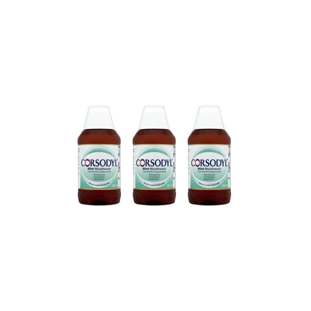 Corsodyl Mint Mouthwash 300ml (8859) (Pack of 3)