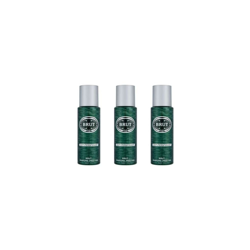 Brut Original Deodorant Mens ANTI-PERSPIRANT Spray 200ml (Pack of 3)