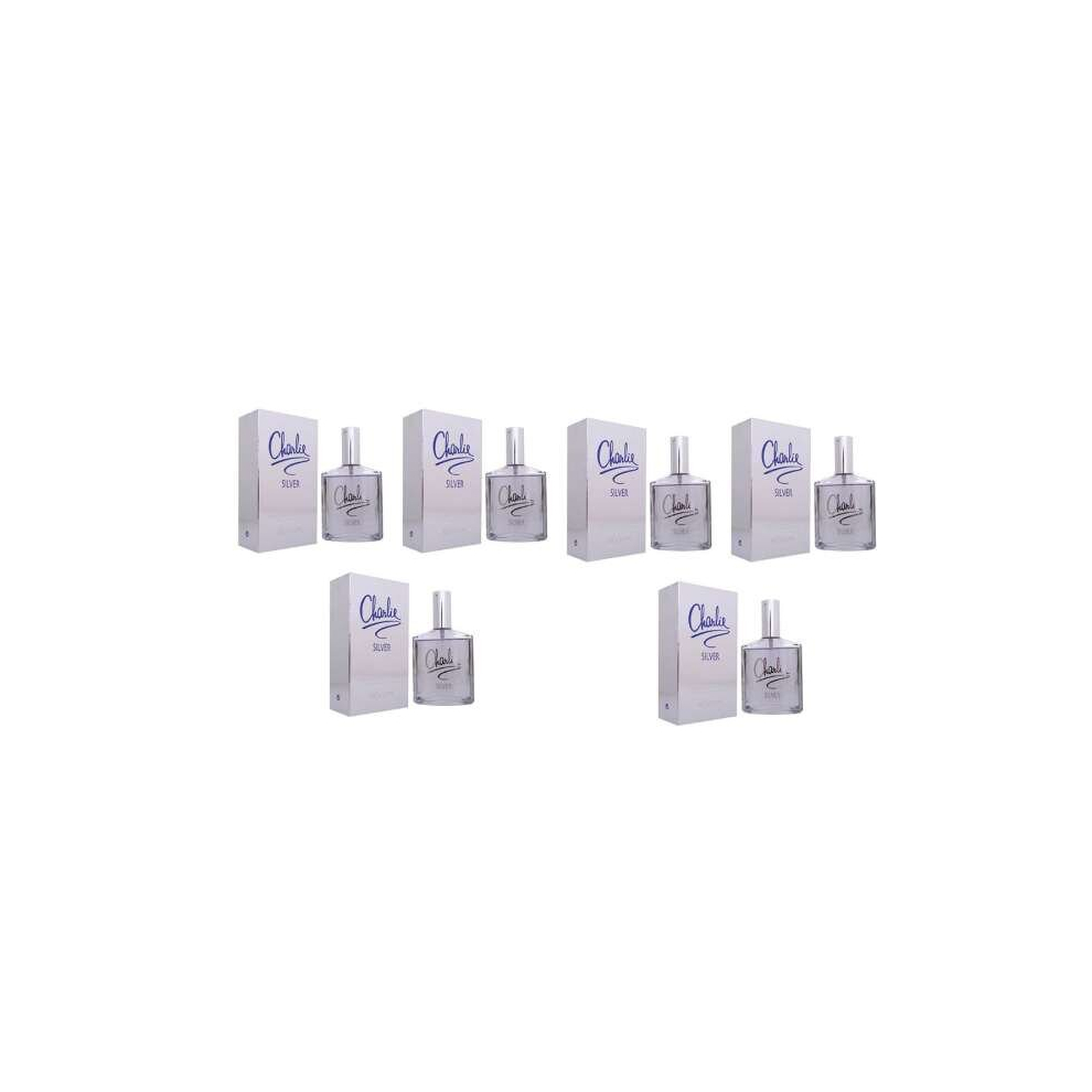 Charlie Silver Eau de Toilette 100ml Spray (Pack of 6)