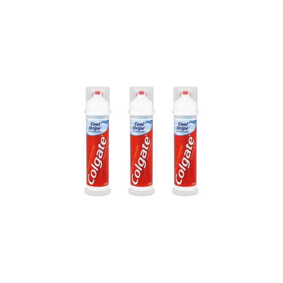 Colgate Triple Cool Stripe Toothpaste Pump (100ml) (Pack of 3)