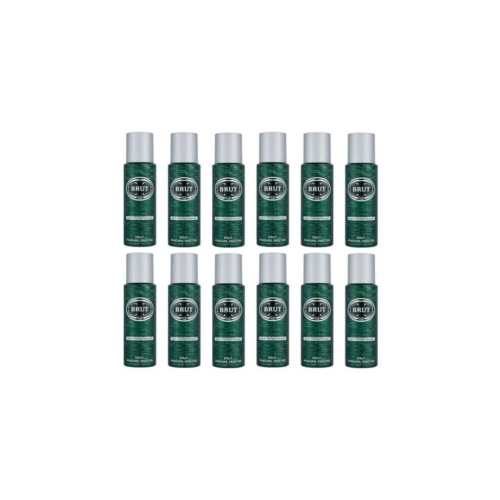 Brut Original Deodorant Mens ANTI-PERSPIRANT Spray 200ml (Pack of 12)